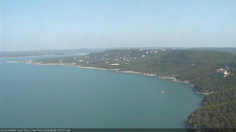 Lake Travis webcam, June 9, 2020 10:25 AM CT