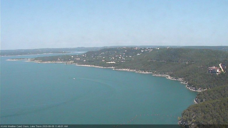 Lake Travis webcam, June 9, 2020 11:45 AM CT