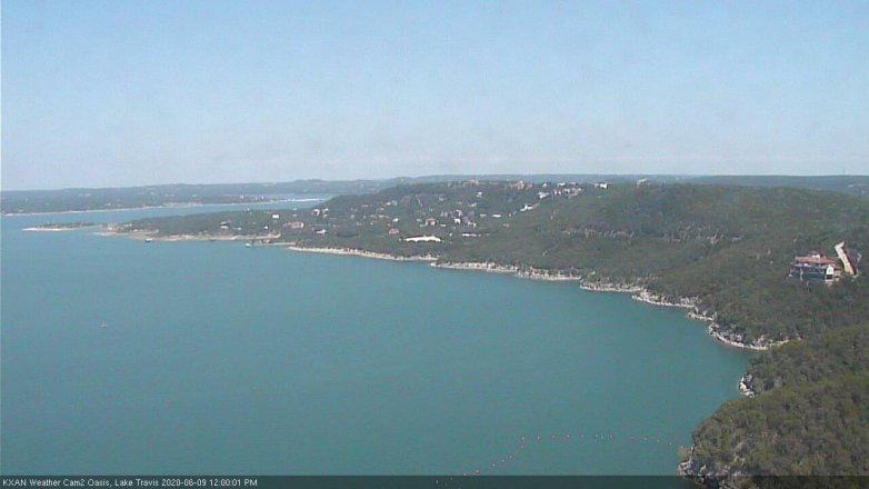 Lake Travis webcam, June 9, 2020 12:00 PM CT