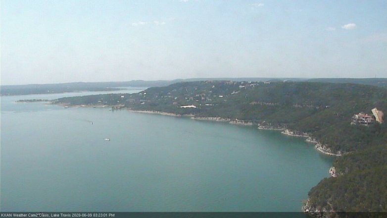 Lake Travis webcam, June 9, 2020 3:25 PM CT