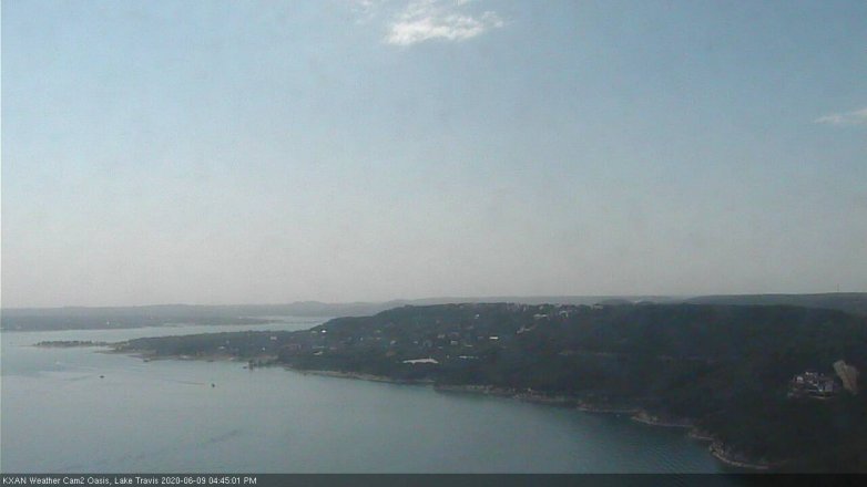 Lake Travis webcam, June 9, 2020 4:45 PM CT