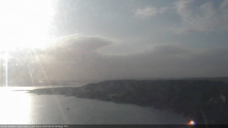 Lake Travis webcam, June 9, 2020 6:45 PM CT