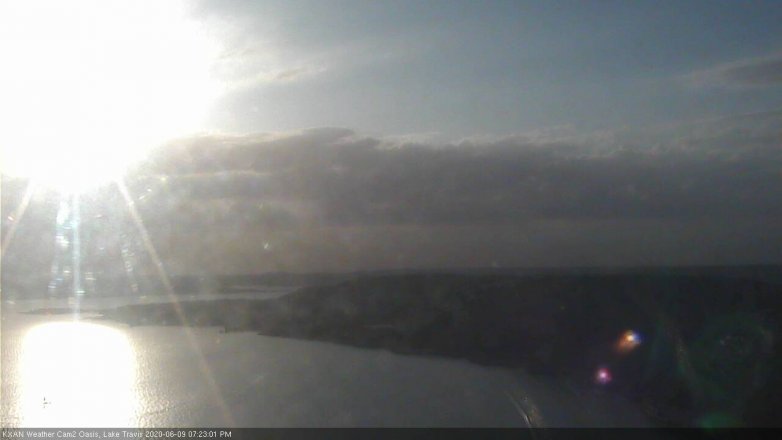 Lake Travis webcam, June 9, 2020 7:25 PM CT