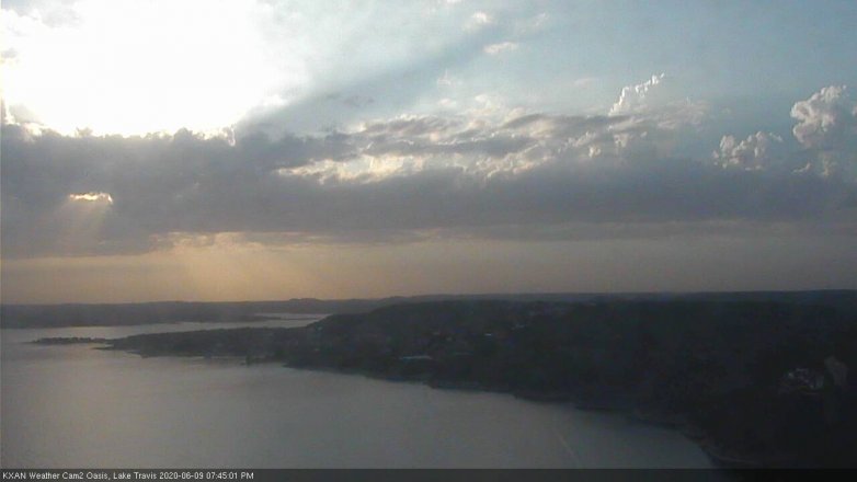 Lake Travis webcam, June 9, 2020 7:45 PM CT