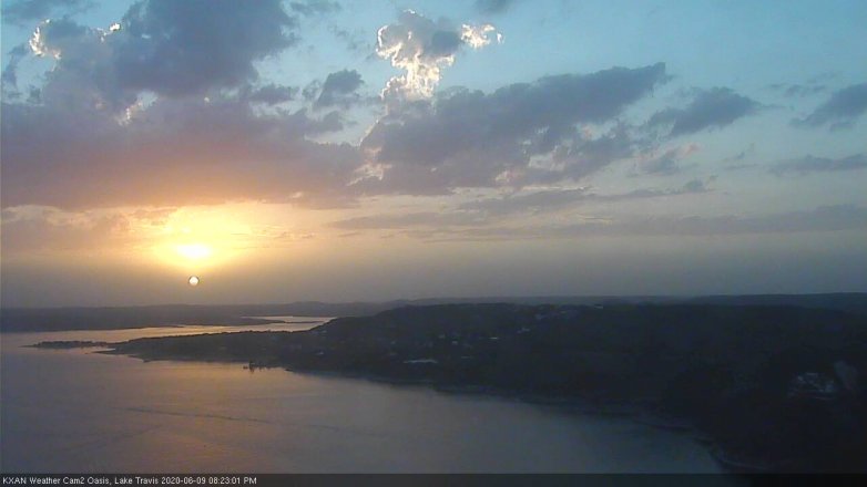 Lake Travis webcam, June 9, 2020 8:25 PM CT