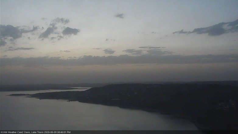 Lake Travis webcam, June 9, 2020 8:45 PM CT