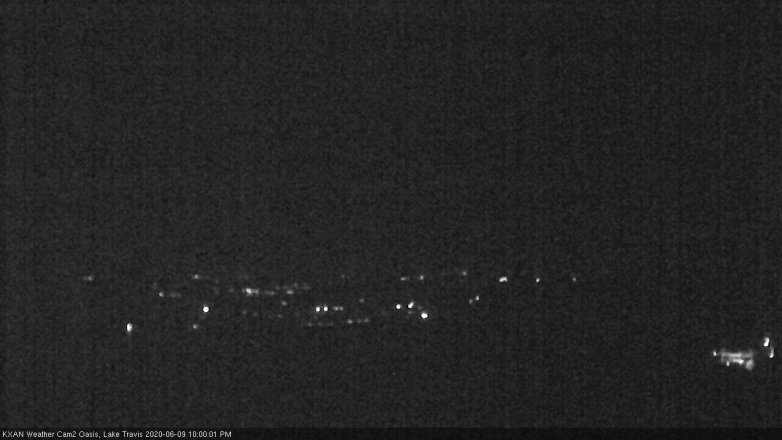 Lake Travis webcam, June 9, 2020 10:00 PM CT