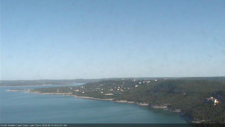 Lake Travis webcam, June 10, 2020 9:25 AM CT