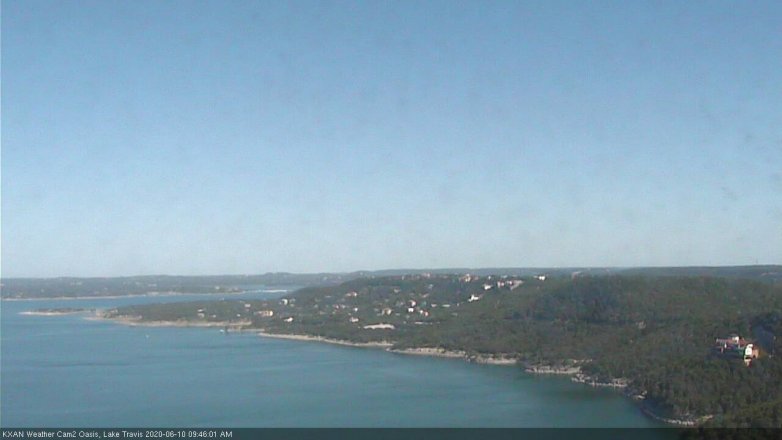Lake Travis webcam, June 10, 2020 9:45 AM CT