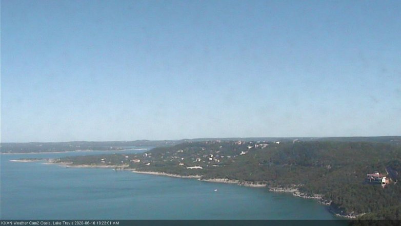 Lake Travis webcam, June 10, 2020 10:25 AM CT