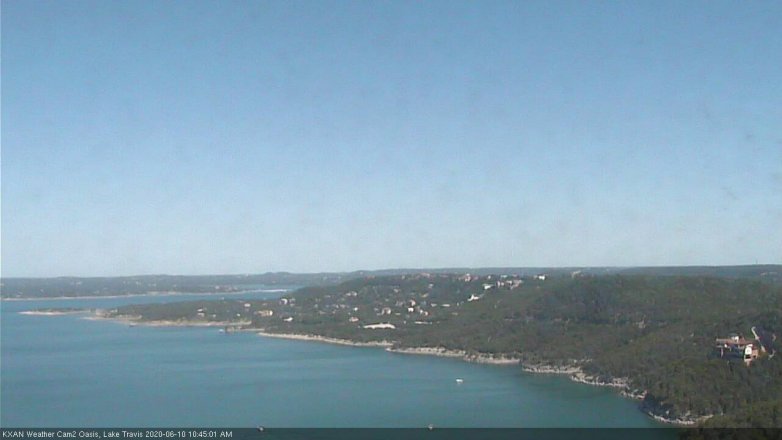 Lake Travis webcam, June 10, 2020 10:45 AM CT