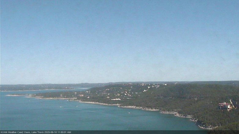 Lake Travis webcam, June 10, 2020 11:00 AM CT