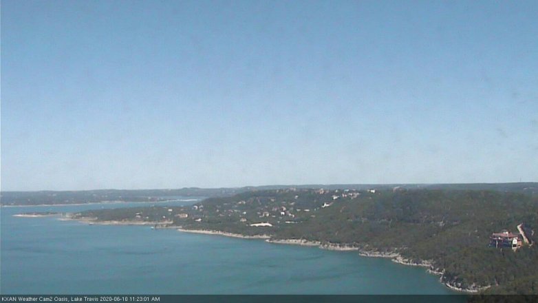 Lake Travis webcam, June 10, 2020 11:25 AM CT