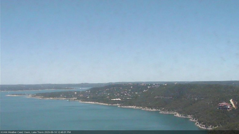 Lake Travis webcam, June 10, 2020 12:45 PM CT