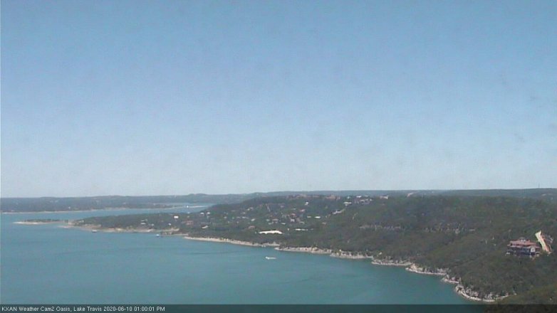 Lake Travis webcam, June 10, 2020 1:00 PM CT