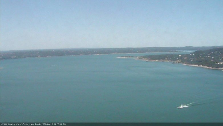 Lake Travis webcam, June 10, 2020 1:25 PM CT