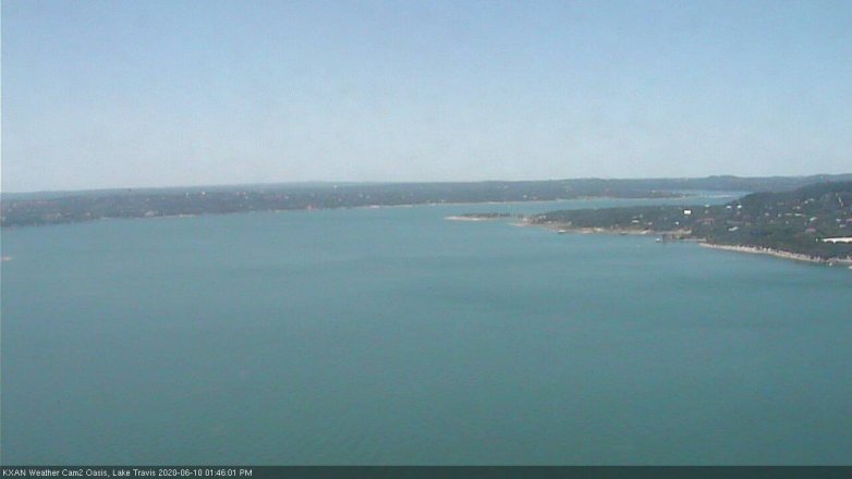 Lake Travis webcam, June 10, 2020 1:45 PM CT