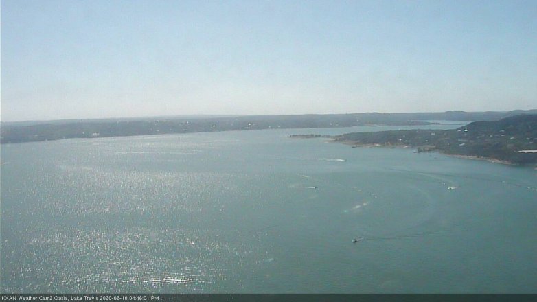 Lake Travis webcam, June 10, 2020 4:45 PM CT