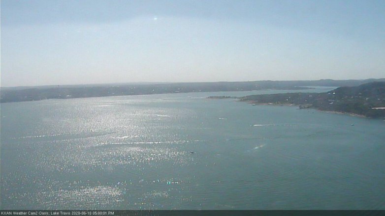 Lake Travis webcam, June 10, 2020 5:00 PM CT