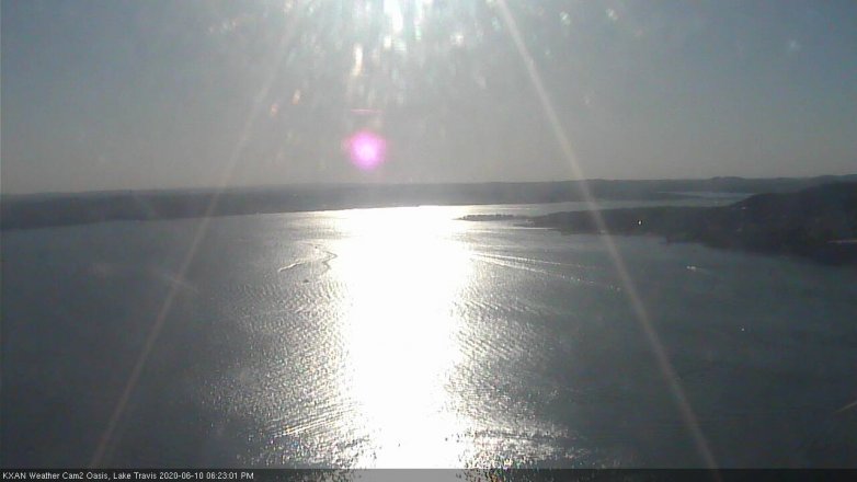 Lake Travis webcam, June 10, 2020 6:25 PM CT