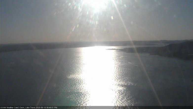 Lake Travis webcam, June 10, 2020 6:45 PM CT