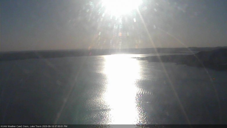 Lake Travis webcam, June 10, 2020 7:00 PM CT