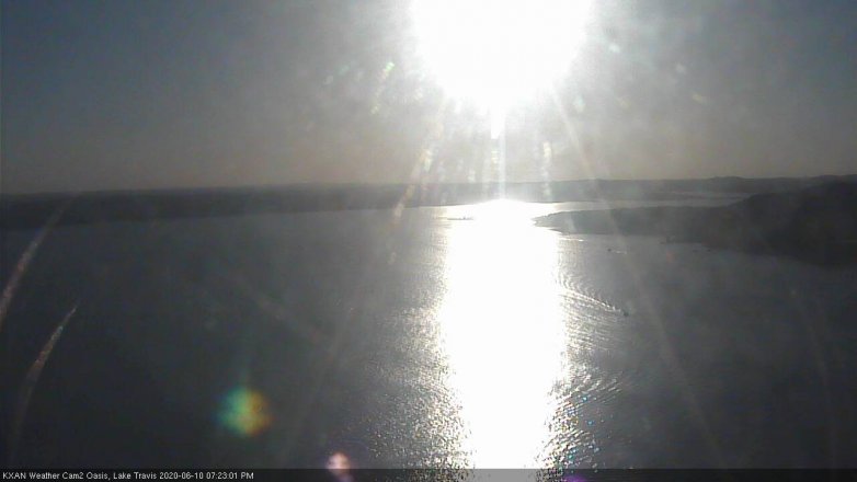 Lake Travis webcam, June 10, 2020 7:25 PM CT