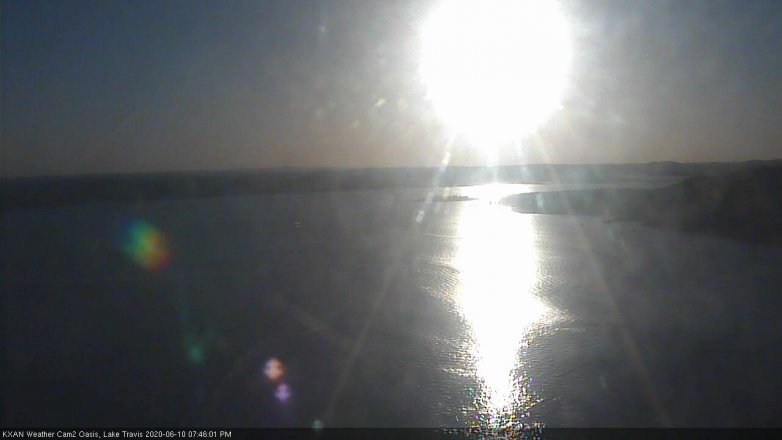 Lake Travis webcam, June 10, 2020 7:45 PM CT