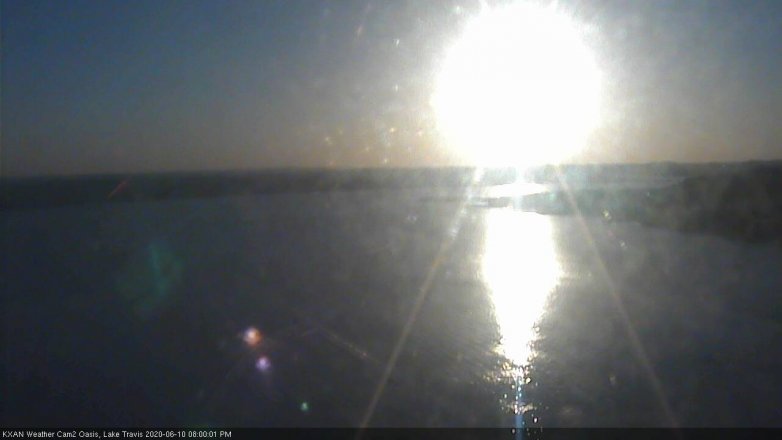 Lake Travis webcam, June 10, 2020 8:00 PM CT