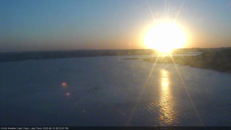 Lake Travis webcam, June 10, 2020 8:25 PM CT