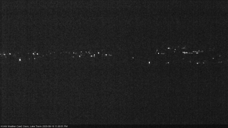 Lake Travis webcam, June 10, 2020 11:00 PM CT
