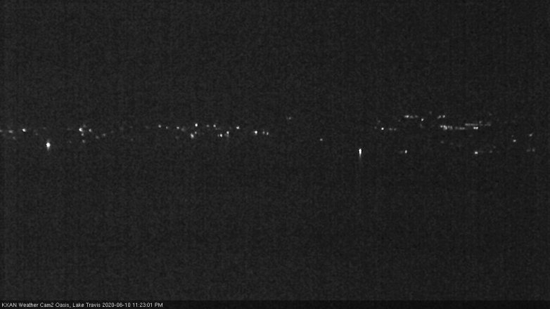 Lake Travis webcam, June 10, 2020 11:25 PM CT