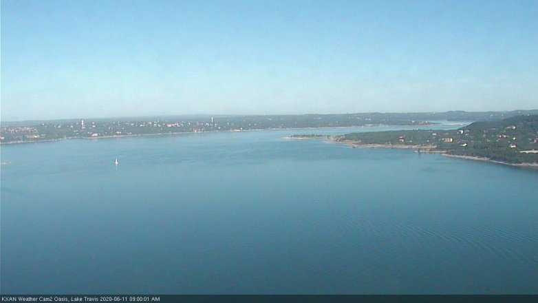 Lake Travis webcam, June 11, 2020 9:00 AM CT