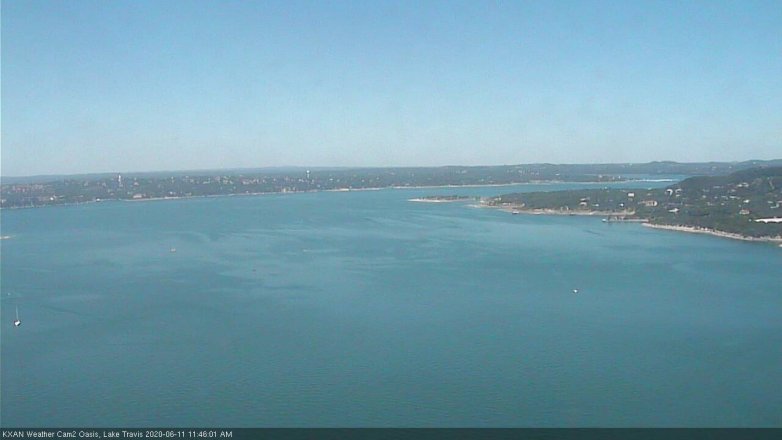 Lake Travis webcam, June 11, 2020 11:45 AM CT