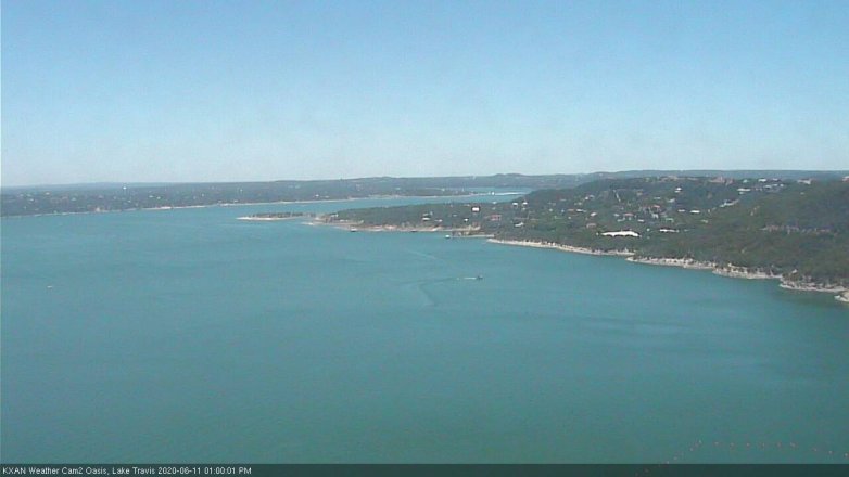 Lake Travis webcam, June 11, 2020 1:00 PM CT