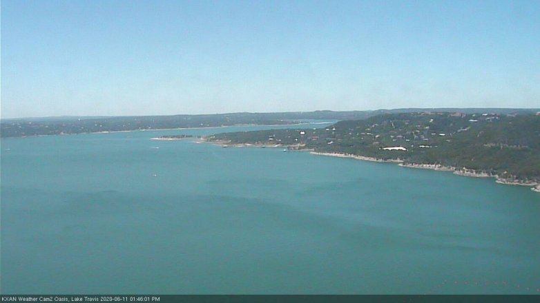 Lake Travis webcam, June 11, 2020 1:45 PM CT