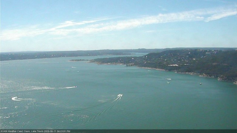 Lake Travis webcam, June 11, 2020 4:25 PM CT