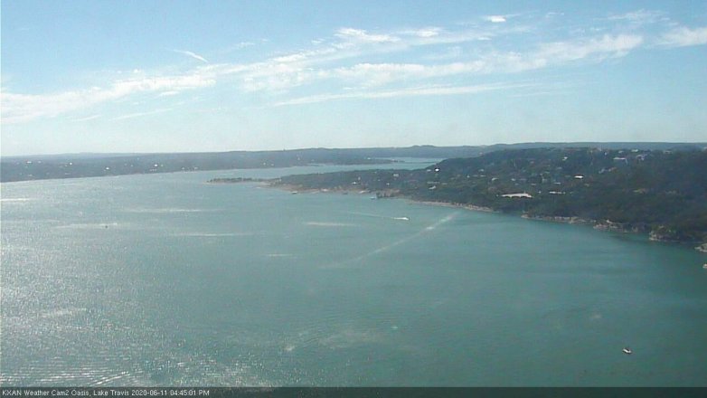 Lake Travis webcam, June 11, 2020 4:45 PM CT