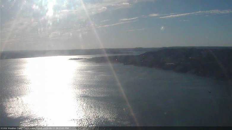 Lake Travis webcam, June 11, 2020 6:25 PM CT