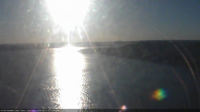Lake Travis webcam, June 11, 2020 7:25 PM CT