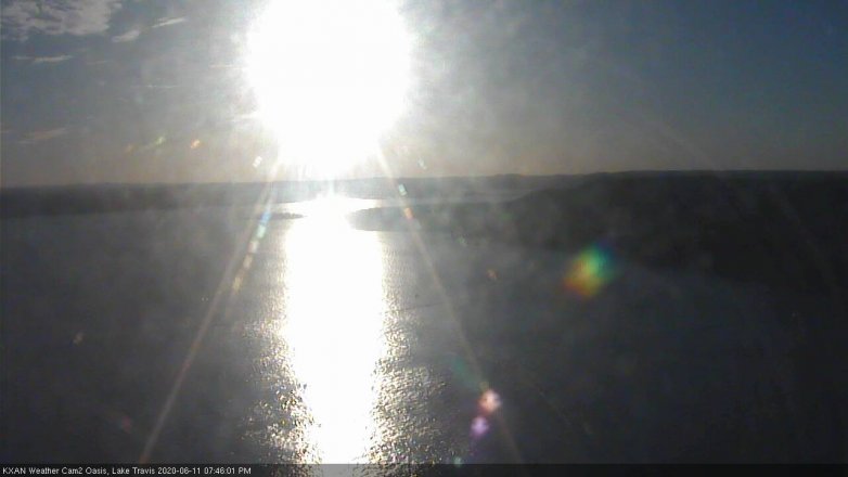 Lake Travis webcam, June 11, 2020 7:45 PM CT
