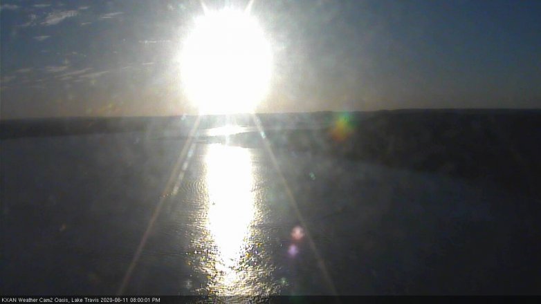 Lake Travis webcam, June 11, 2020 8:00 PM CT