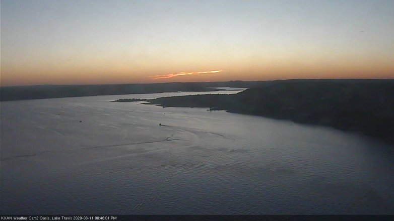 Lake Travis webcam, June 11, 2020 8:45 PM CT