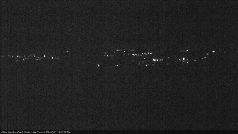 Lake Travis webcam, June 11, 2020 10:00 PM CT
