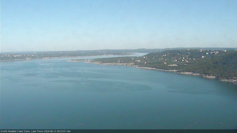Lake Travis webcam, June 12, 2020 9:25 AM CT
