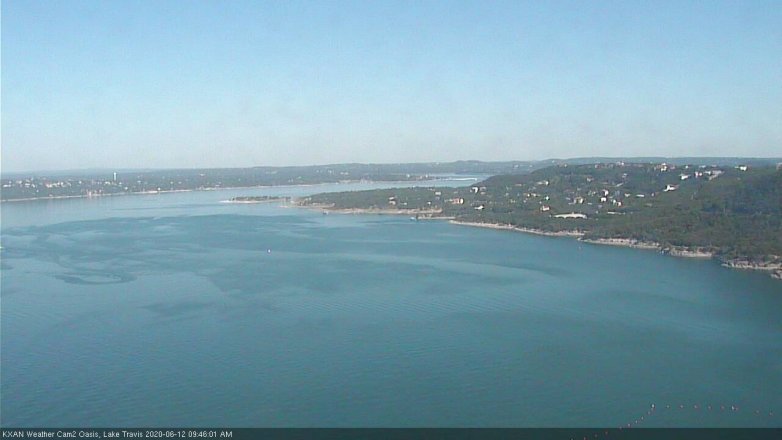 Lake Travis webcam, June 12, 2020 9:45 AM CT