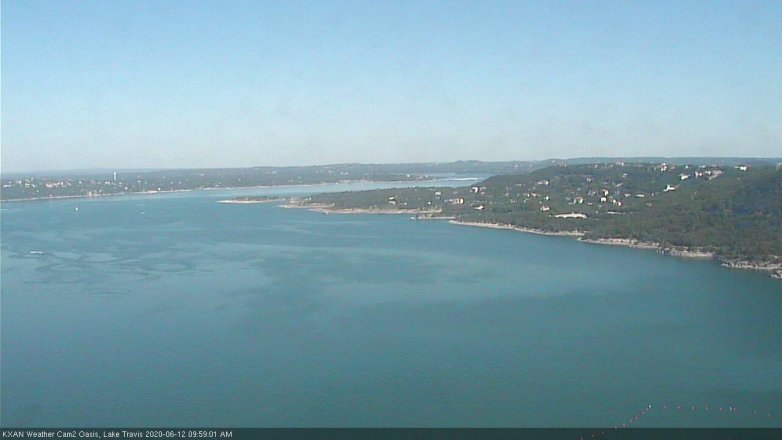 Lake Travis webcam, June 12, 2020 10:00 AM CT