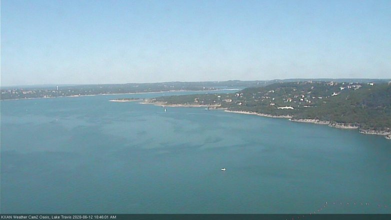 Lake Travis webcam, June 12, 2020 10:45 AM CT