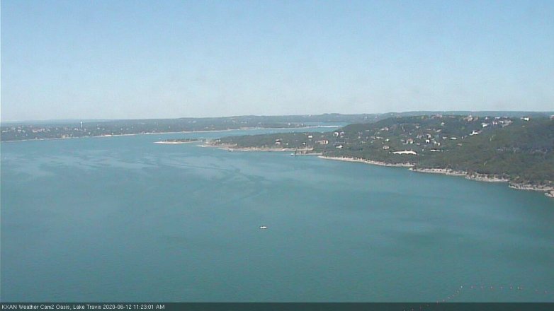 Lake Travis webcam, June 12, 2020 11:25 AM CT