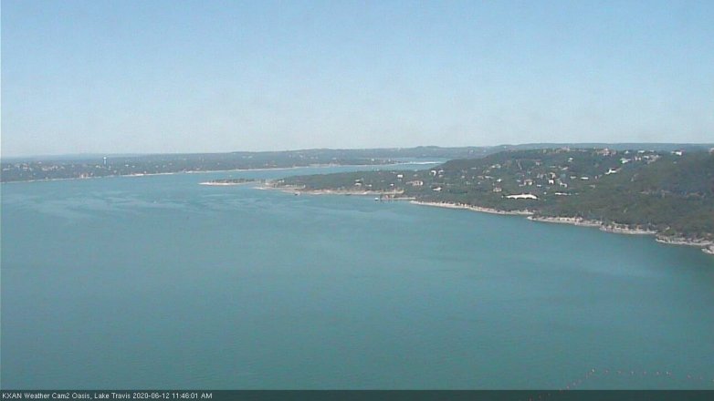Lake Travis webcam, June 12, 2020 11:45 AM CT